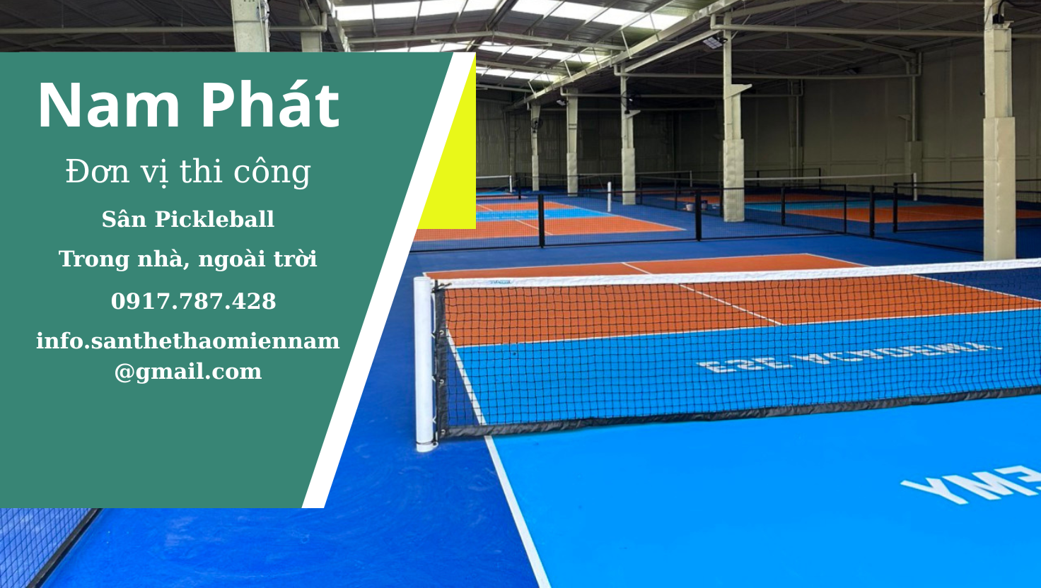 Thi công sân pickleball giá rẻ tại miền Nam Việt Nam